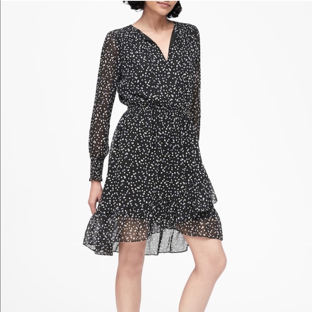 Print Smocked Mini Dress